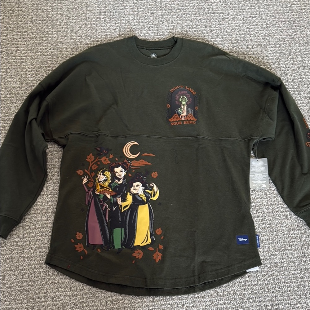 New Hocus Pocus Disney Spirit Jersey Green Halloween Shirt Top S Haunted Mansion
